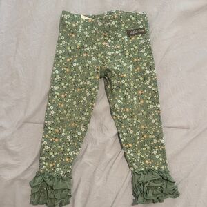 Matilda Jane Olive Green Floral Ruffle Leggings